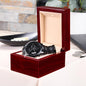 Dad The Man The Myth The Legend | Engraved Black Chronograph Watch