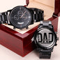 Dad The Man The Myth The Legend | Engraved Black Chronograph Watch