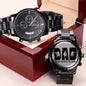 Dad The Man The Myth The Legend | Engraved Black Chronograph Watch
