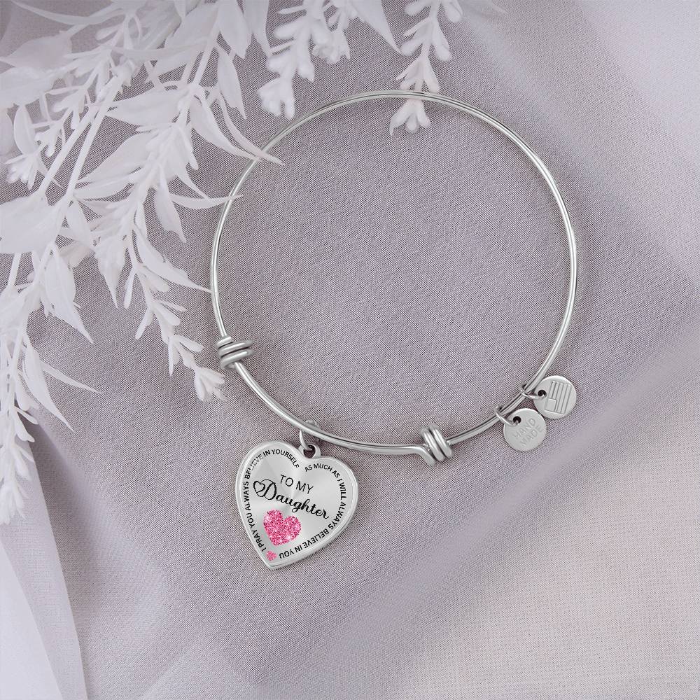 I Believe in You Personalized Bangle Bracelet - To My Daughter