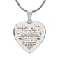 To My Wife - Engraved Heart Necklace