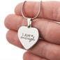 Engraved I Am Enough - Heart Necklace