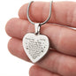 To My Wife - Engraved Heart Necklace