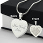 To My Wife - Engraved Heart Necklace