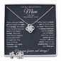 Mother of the Bride Gift from Daughter | Love Knot Necklace and Earring Set