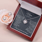Mother of the Bride Gift from Daughter | Love Knot Necklace and Earring Set