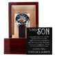 Men's Openwork Watch with Poem and LED Gift Box - To My Son