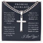 Promise Necklace | Personalized Cross with Cuban Link Style Chain