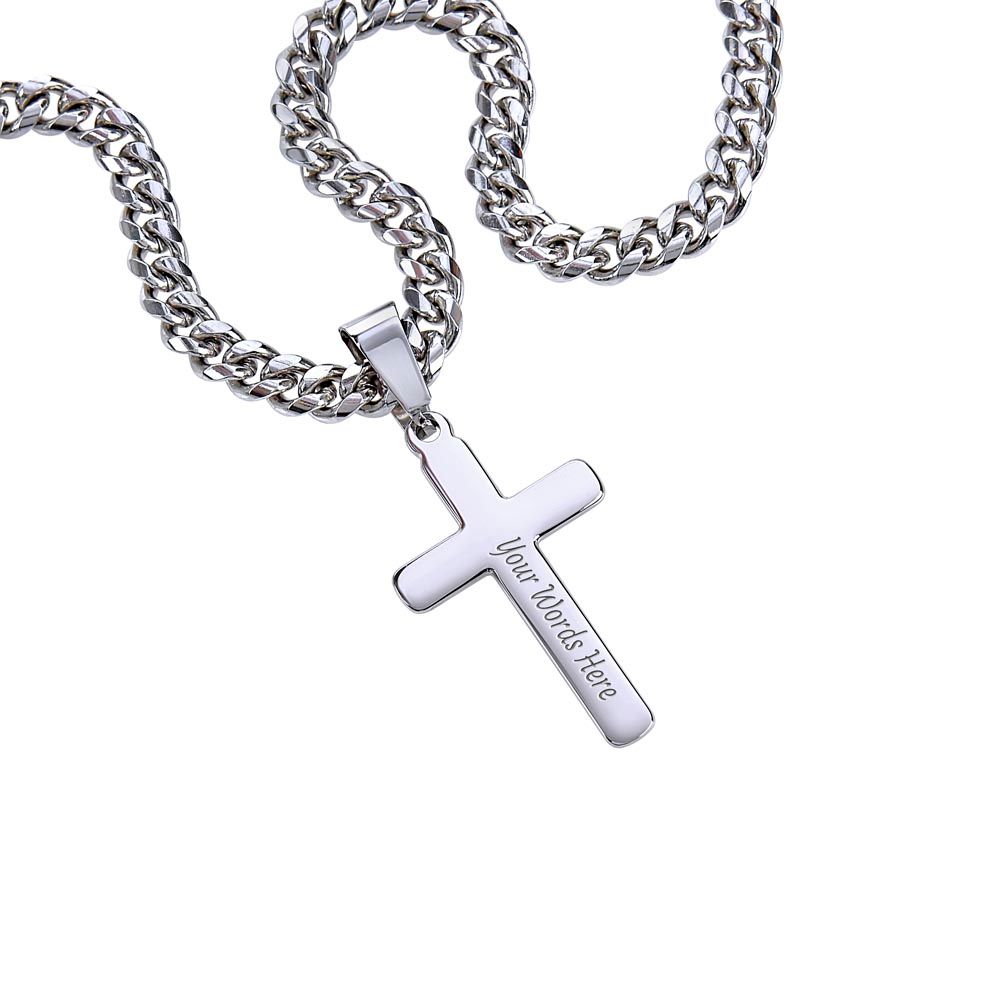 To My Husband | Personalized Cross Necklace