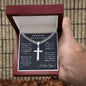 Promise Necklace | Personalized Cross with Cuban Link Style Chain