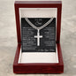 To My Son from Mom - Cuban Chain Artisan Cross Necklace