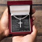 To My Son from Mom - Cuban Chain Artisan Cross Necklace