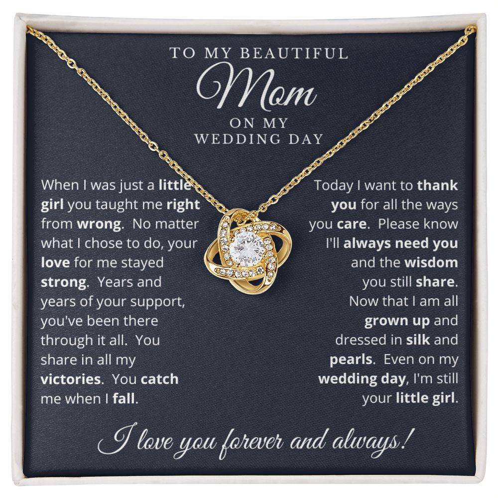 Mother of the Bride Gift from Daughter | Love Knot Necklace
