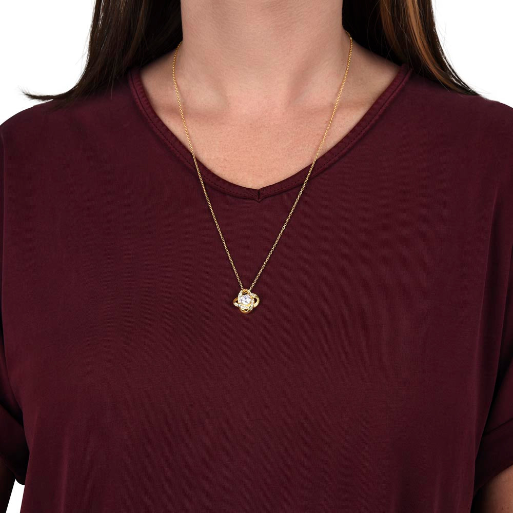Mother of the Bride Gift from Daughter | Love Knot Necklace Gold