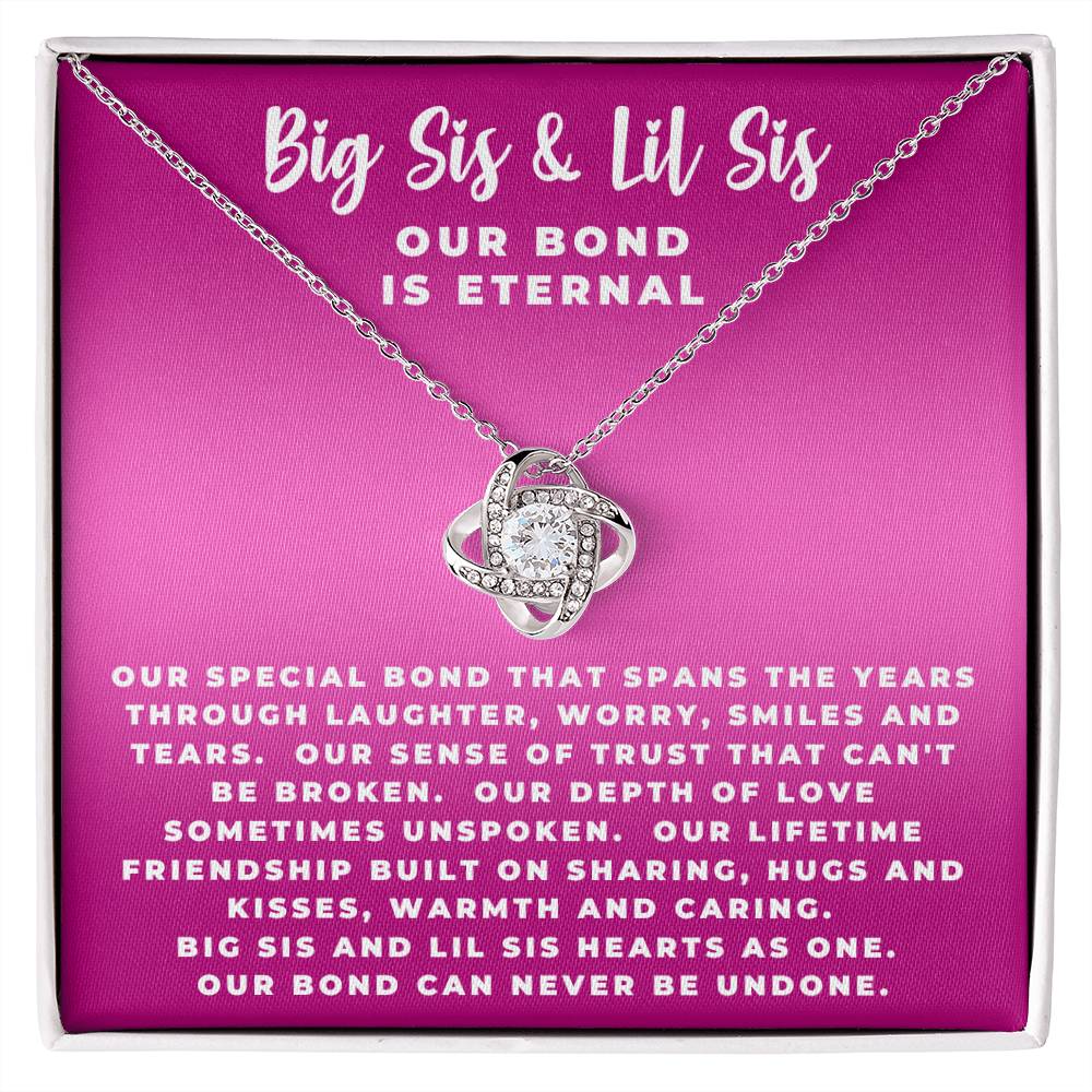 Big Sister and Little Sister Necklace | Love Knot Necklace