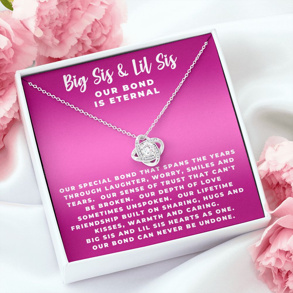 Big Sister and Little Sister Necklace | Love Knot Necklace