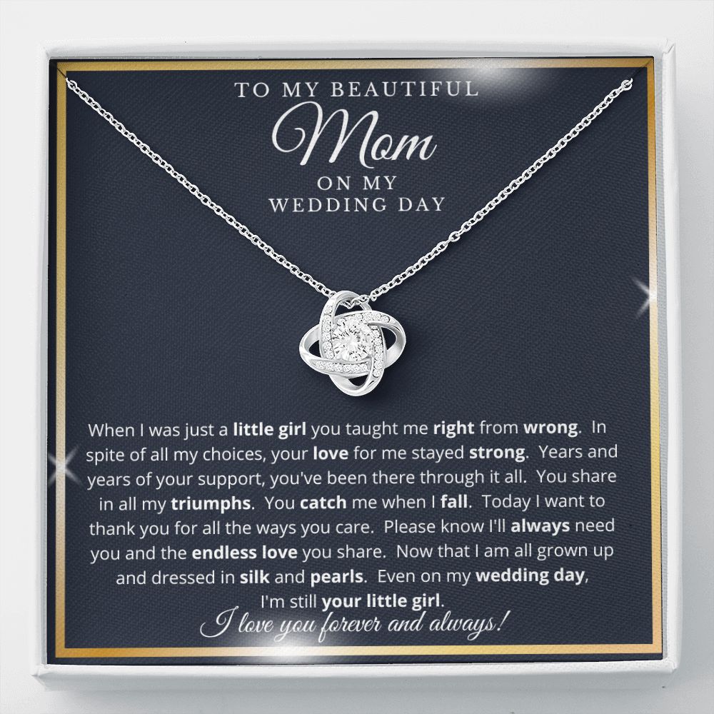 Mother of the Bride Gift from Daughter | Love Knot Necklace