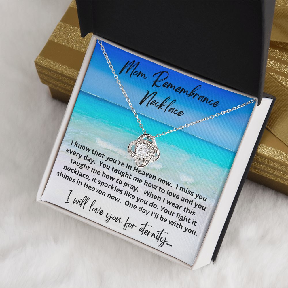 Mom Remembrance Necklace | Love Knot Necklace