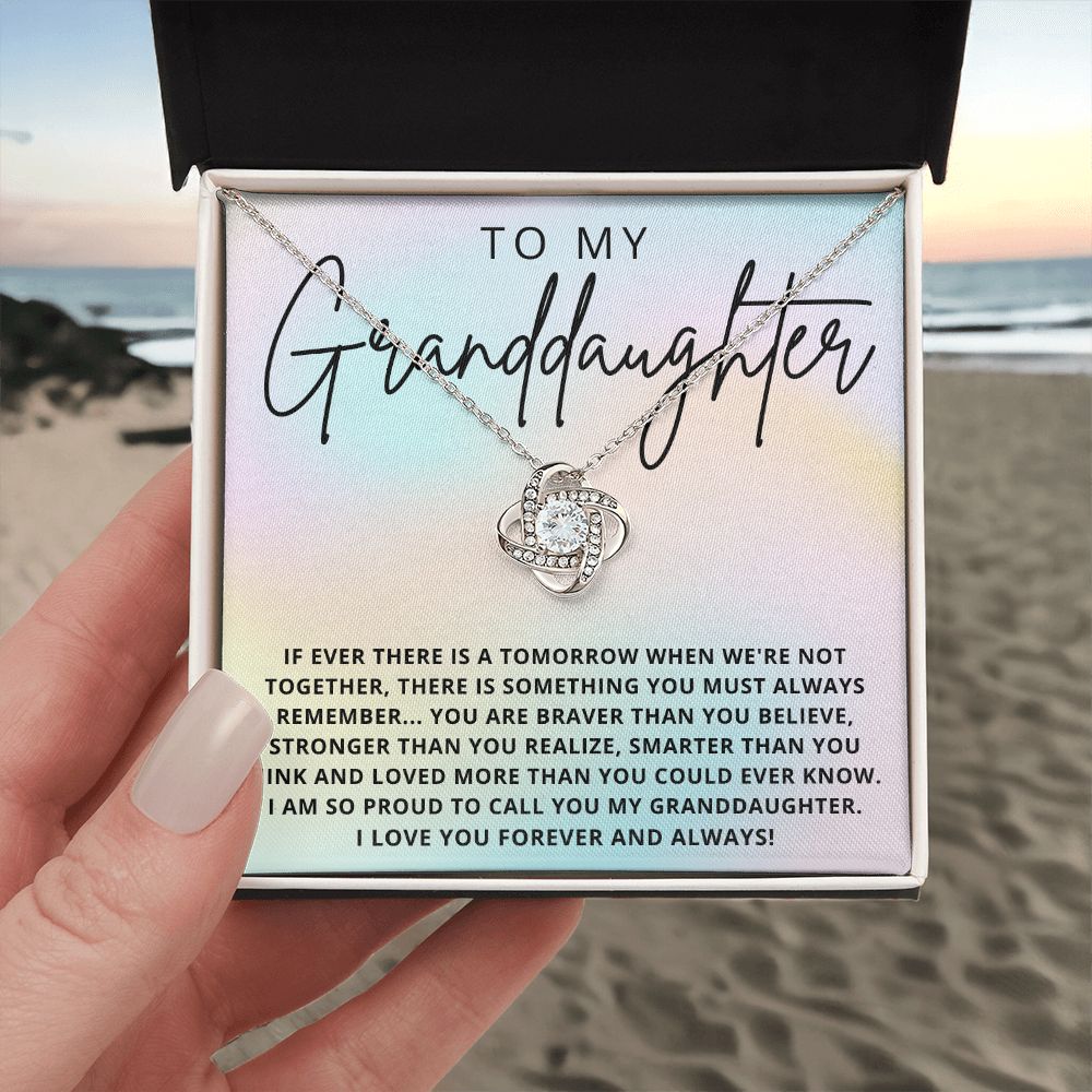 To My Granddaughter | Love Knot Necklace