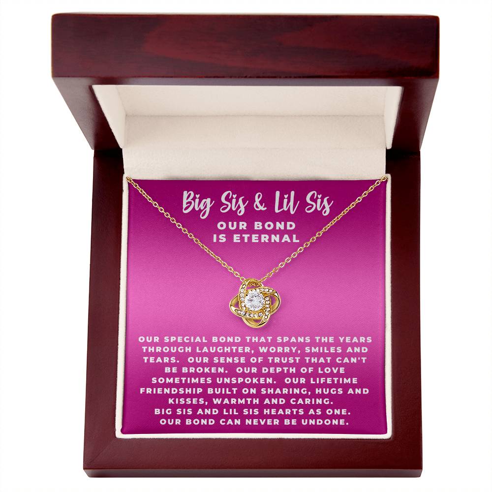Big Sister and Little Sister Necklace | Love Knot Necklace