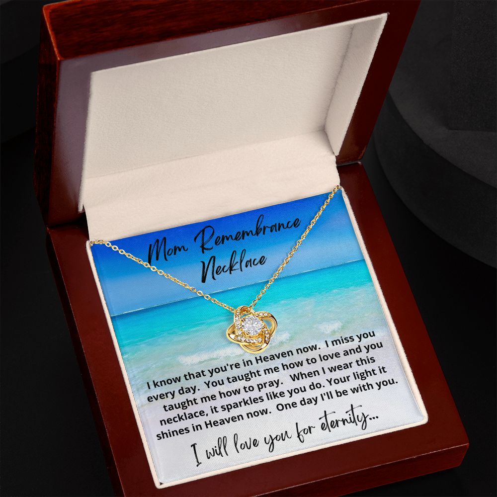 Mom Remembrance Necklace | Love Knot Necklace