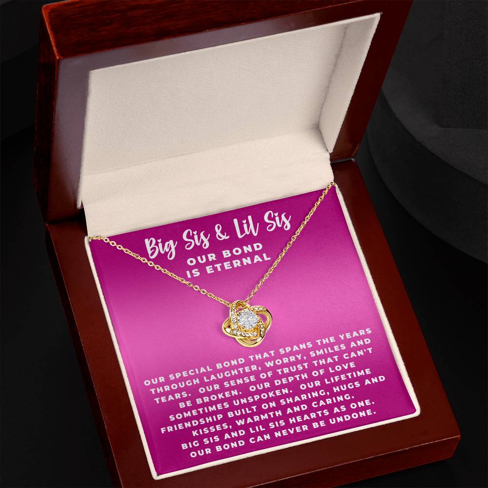 Big Sister and Little Sister Necklace | Love Knot Necklace