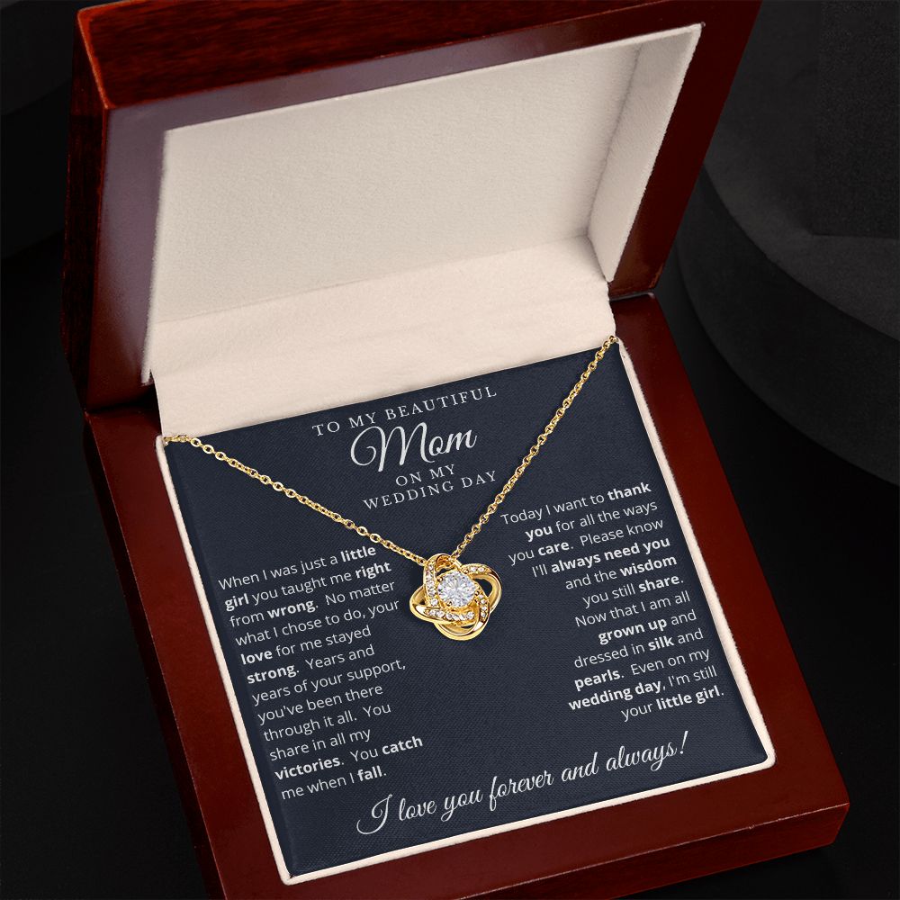 Mother of the Bride Gift from Daughter | Love Knot Necklace
