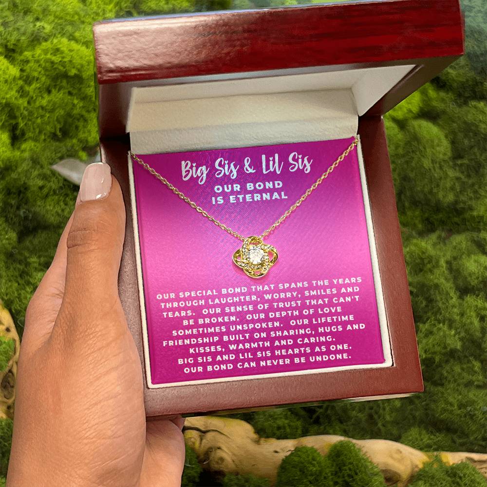 Big Sister and Little Sister Necklaces | Love Knot Necklace