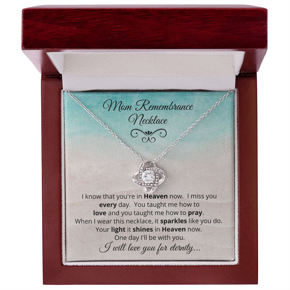 Mom Remembrance Necklace | Love Knot Necklace