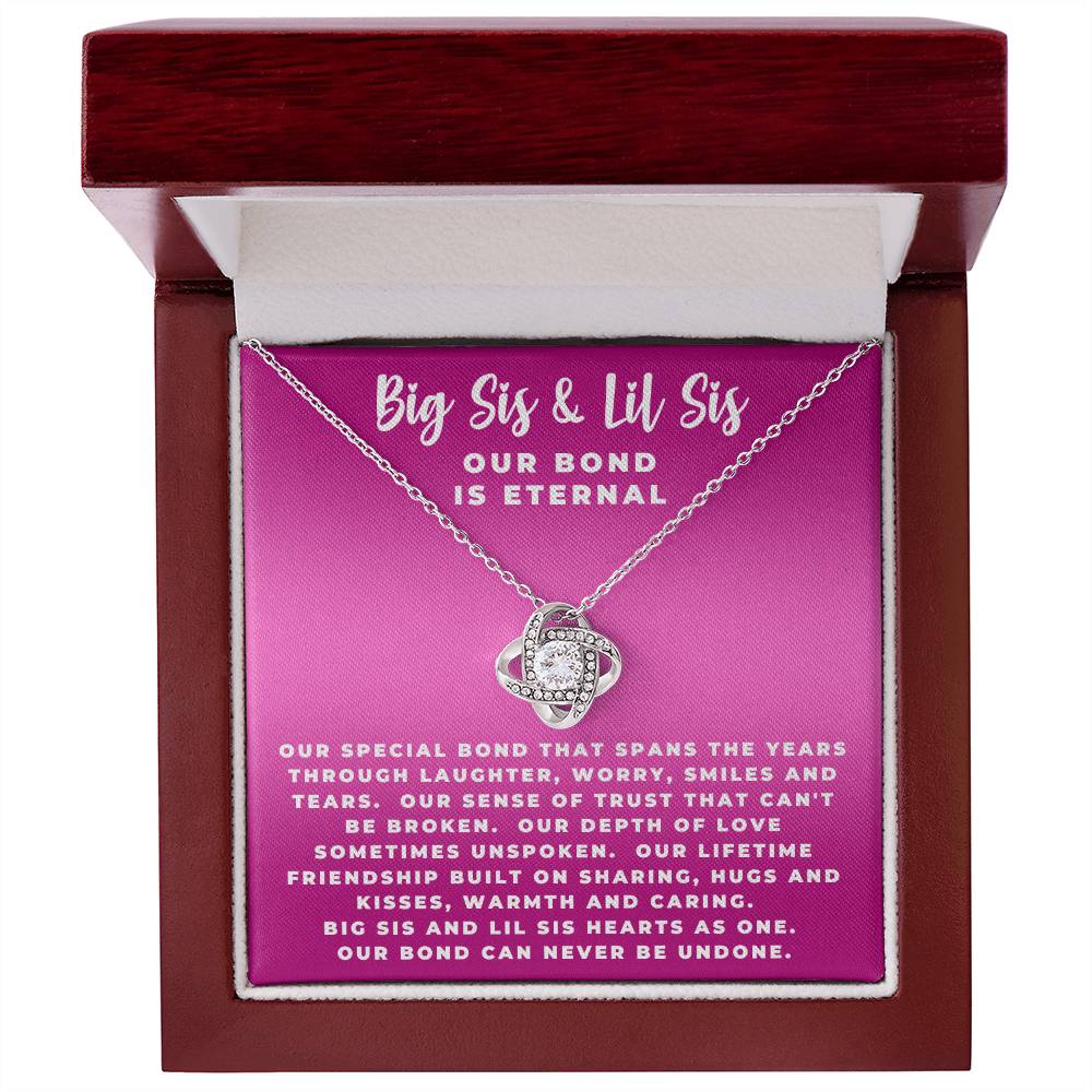 Big Sister and Little Sister Necklace | Love Knot Necklace