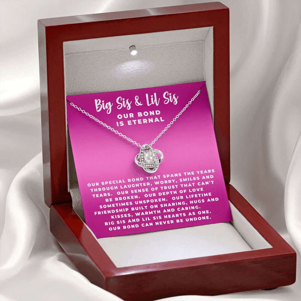 Big Sister and Little Sister Necklace | Love Knot Necklace