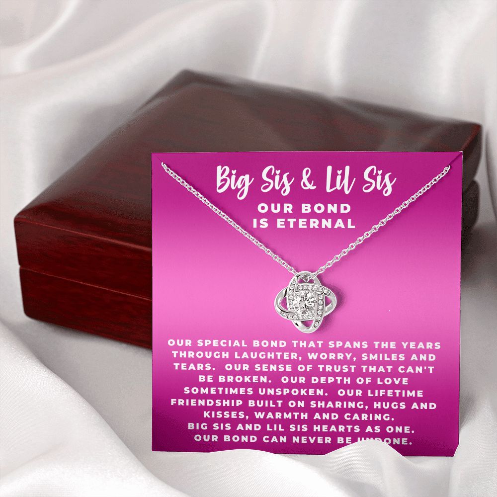 Big Sister and Little Sister Necklace | Love Knot Necklace