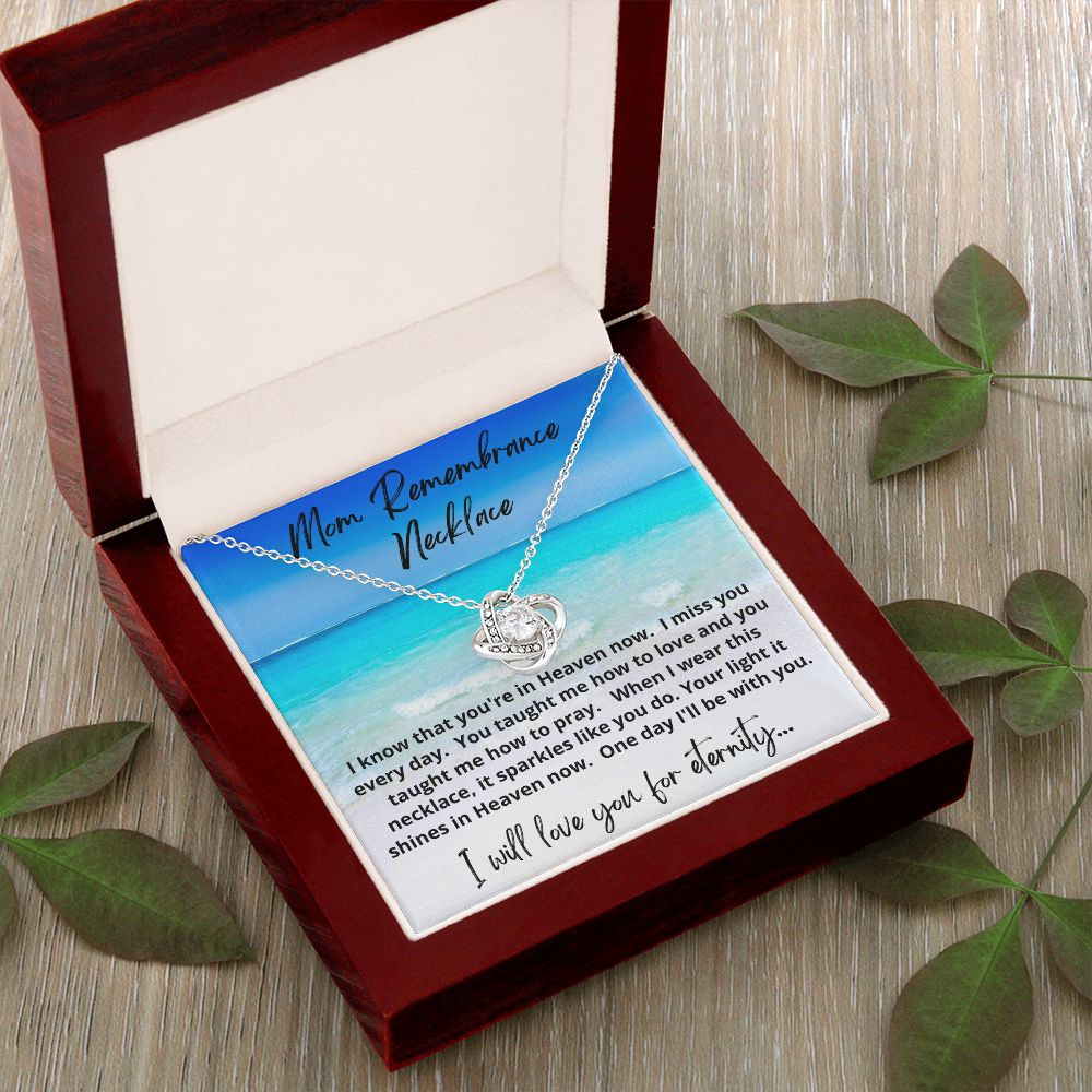 Mom Remembrance Necklace | Love Knot Necklace