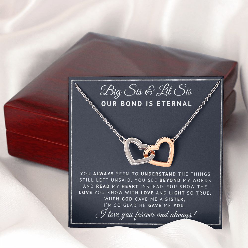 Big Sister and Little Sister Necklace | Interlocking Hearts Necklace