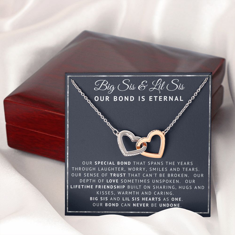 Big Sister and Little Sister Necklace | Interlocking Hearts Necklace