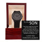 To My Son -,Blessed and Proud - Wooden Watch