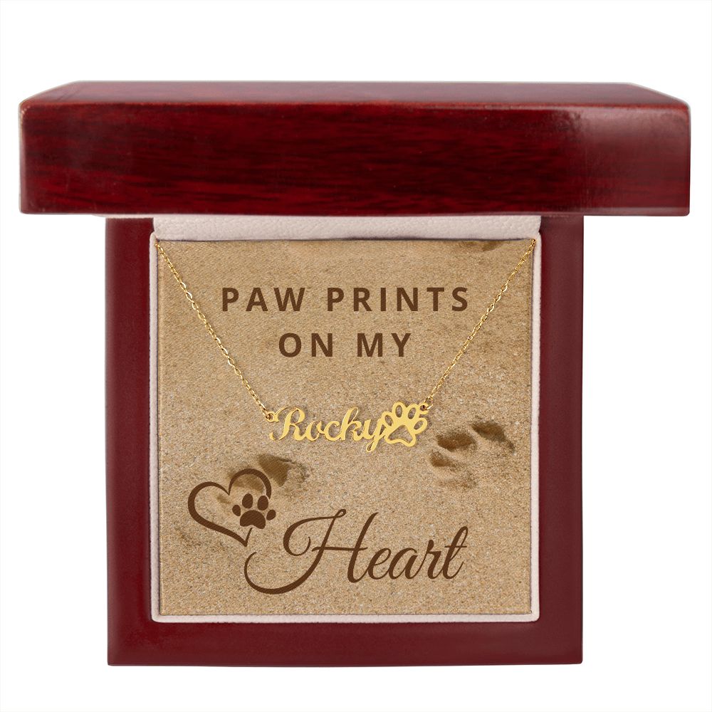 Dog Mom Necklace | Dog Paw Necklace