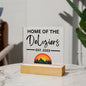 Sunset | Custom Sign | Acrylic Plaque with LED Base - AS