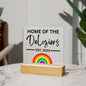 Rainbow | Custom Sign | Acrylic Plaque with LED Base - AS