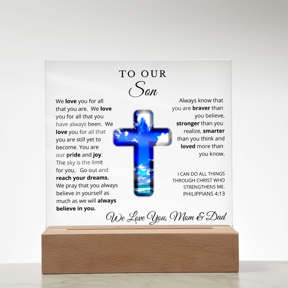 To Our Son Gift | Acrylic Plaque