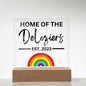 Rainbow | Custom Sign | Acrylic Plaque with LED Base - AS