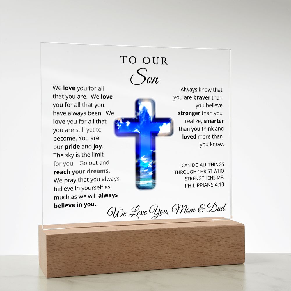 To Our Son Gift | Acrylic Plaque