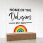 Rainbow | Custom Sign | Acrylic Plaque with LED Base - AS