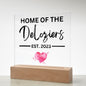Heart | Custom Sign | Acrylic Plaque with LED Base - AS