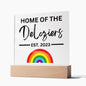 Rainbow | Custom Sign | Acrylic Plaque with LED Base - AS