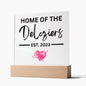 Heart | Custom Sign | Acrylic Plaque with LED Base - AS