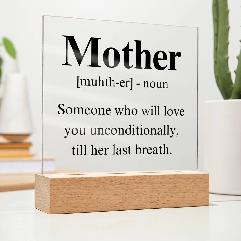 Mom Acrylic Plaque | Mom Definition | Mothers Day Gift