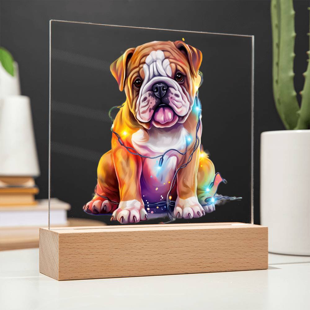 Bulldog, Christmas Night Light, Christmas Decor Indoor