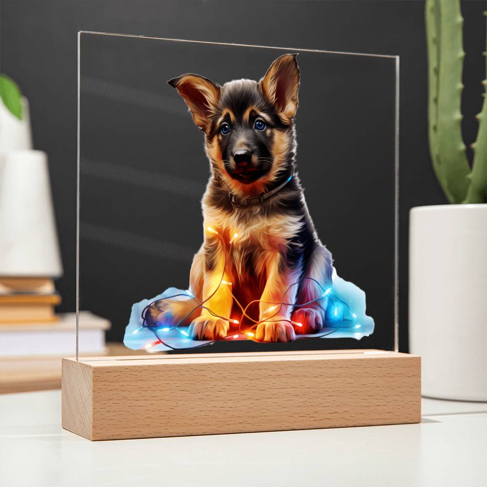 German Shepherd Christmas Night Light