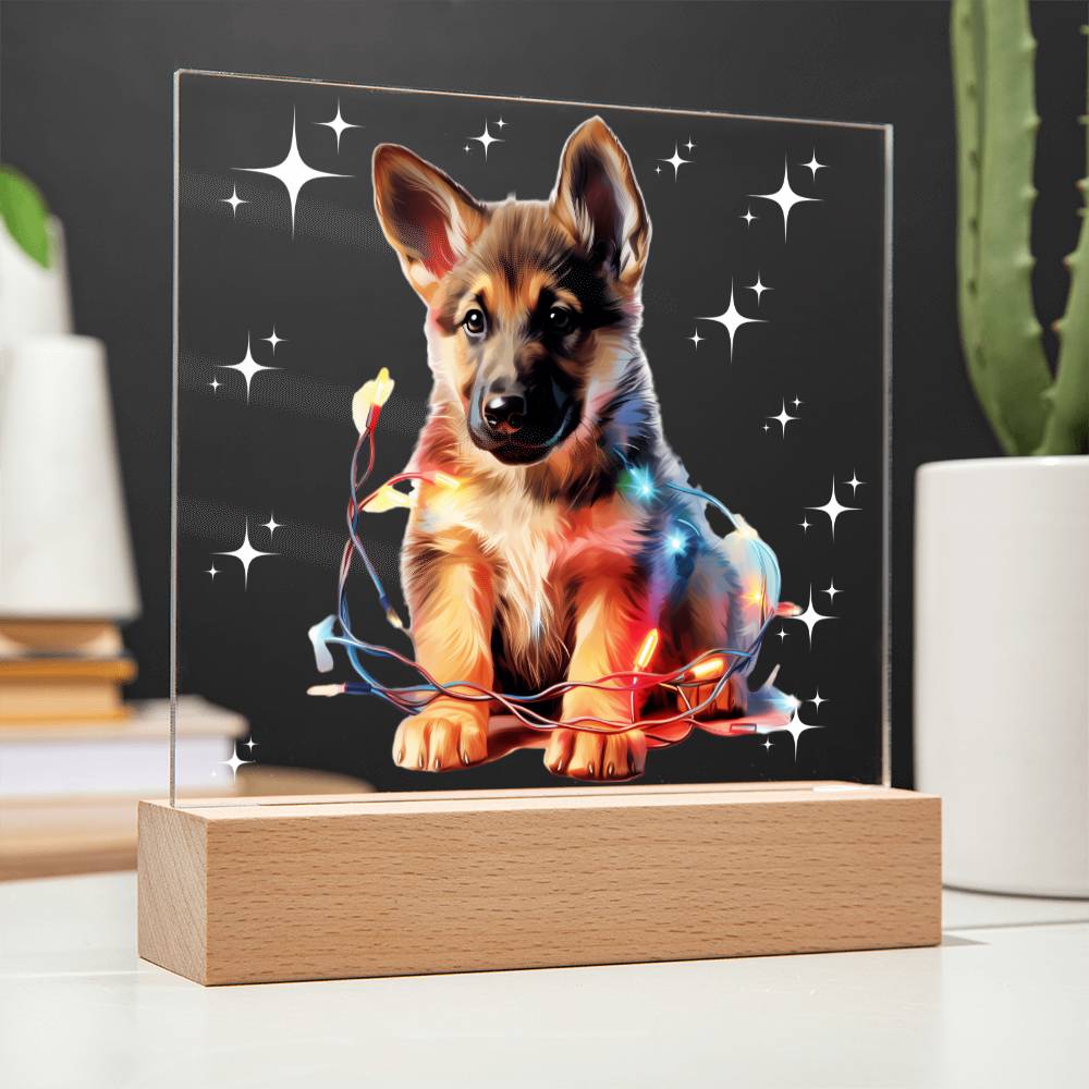German Shepherd Christmas Night Light
